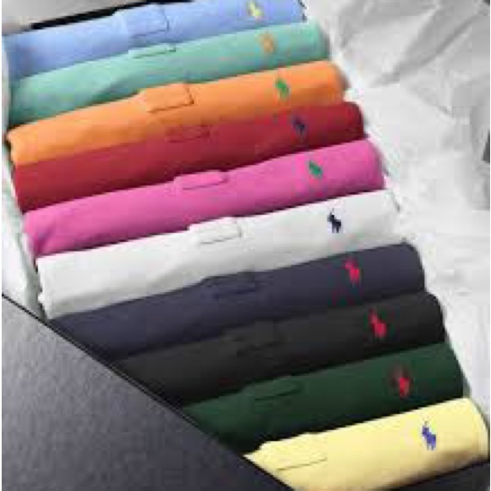 Polo Ralph Lauren. Polo shirts off just about any color. Large and ex large